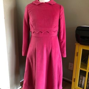 MIDI Pink Long Sleeves Dress